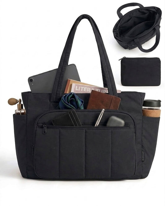 Puffy Travel Tote with Laptop Compartment