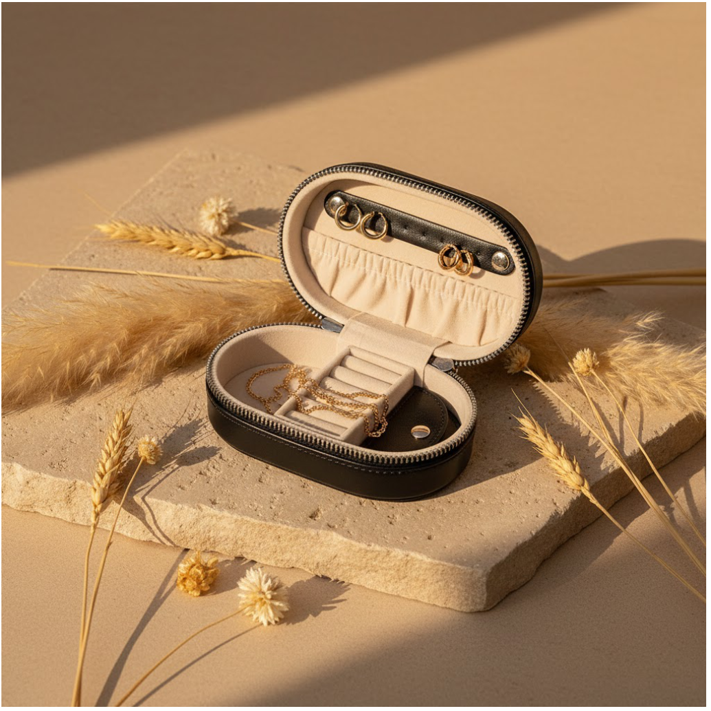 Elegant Travel Jewelry Case